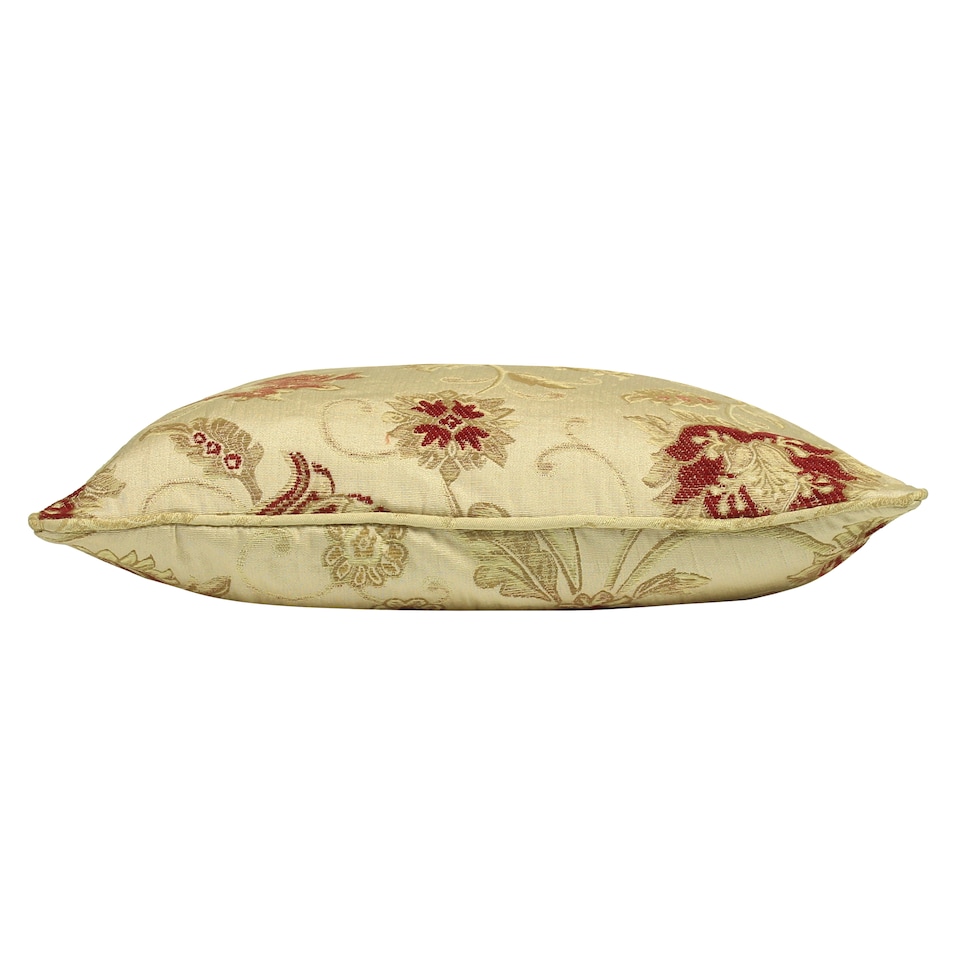 image 1 of Paoletti Zurich Floral Jacquard Cushion | Cream | Champagne | 45 x 45cm | 1