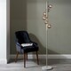 image 2 of Glass Ball and Grey Metal Floor Lamp For Living Room