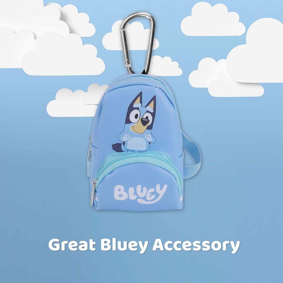 image 1 of vfm-estore Bluey Backpack Bag Clip - Plush Children's Accessory
