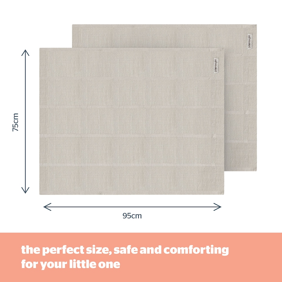 image 1 of Silentnight Safe Nights Cellular Blanket - 2 Pack