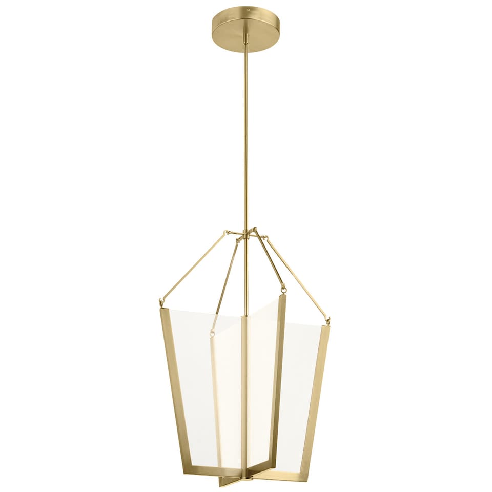 image 1 of Kichler Calters Integrated LED Pendant Ceiling Light Champagne Gold, 3000K