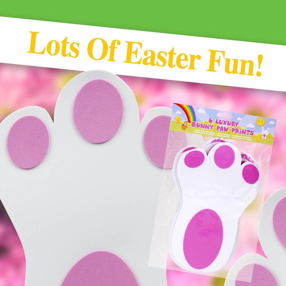 image 1 of PMS Luxury Bunny Paw Prints Easter Hunt Activity, 6 Pack