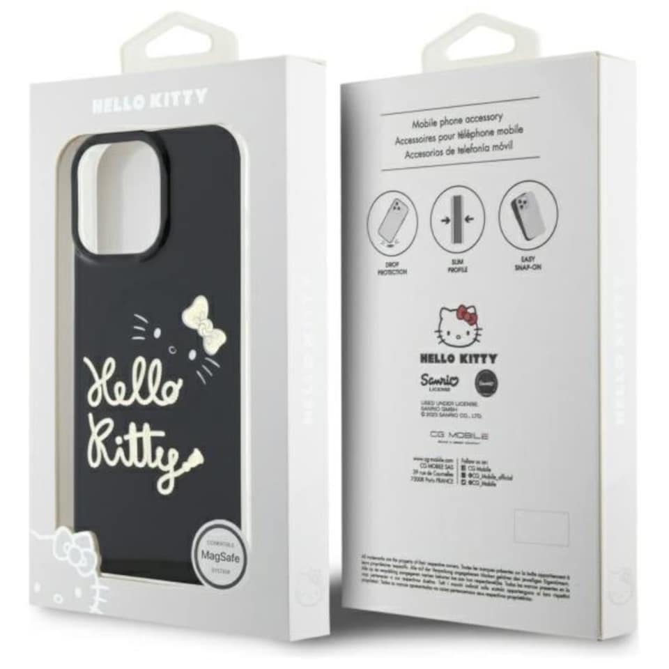 image 1 of Hello Kitty IML Golden Diva Case with MagSafe for iPhone 16 Pro Max 6.9 Black - HKHMP16XHGDIK