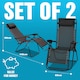 image 3 of 2 X Zero Gravity Chairs Garden Reclining Recliner Relaxer Sun Lounger