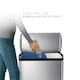 image 4 of Simplehuman 46L Rectangular Recycling Kitchen Pedal Bin, Brushed Stainless Steel