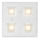 image 2 of Modern Chrome Square LED Bathroom Light with Clear-Frosted Glass Plate | Silver