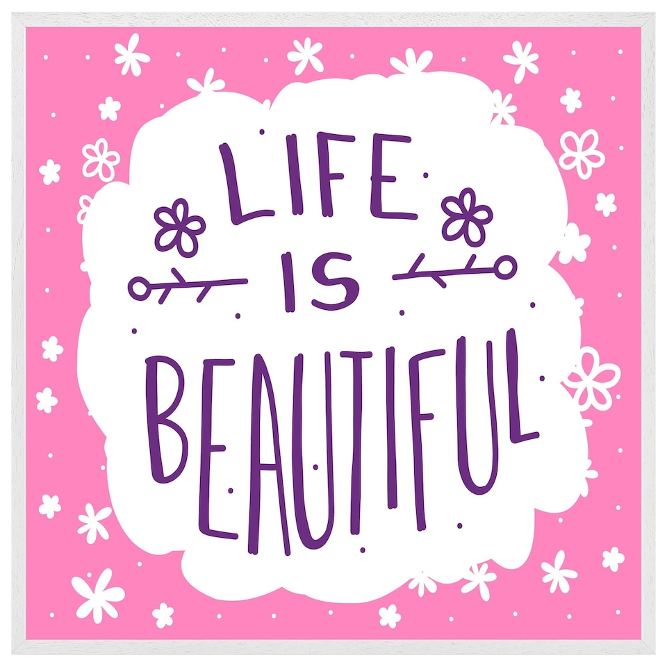 image 1 of Life is beautiful (Picture Frame) White | S