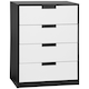 image 1 of HOMCOM Chest of Drawers, 4 Drawer Storage Cabinet Unit Bedroom Living Room