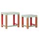 image 1 of Side table DKD Home Decor 8424001853243 Natural Multicolour Acrylic Mango wood 45 x 30 x 45 cm N/A