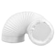 image 2 of SPARES2GO Air Conditioning Duct Hose 6" PVC Flexible Vent Pipe 152mm 3 Metre UNIVERSAL