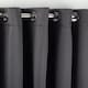 image 1 of Woven Thermal Blackout Eyelet Curtains Charcoal 116cm x 137cm Grey | Grey