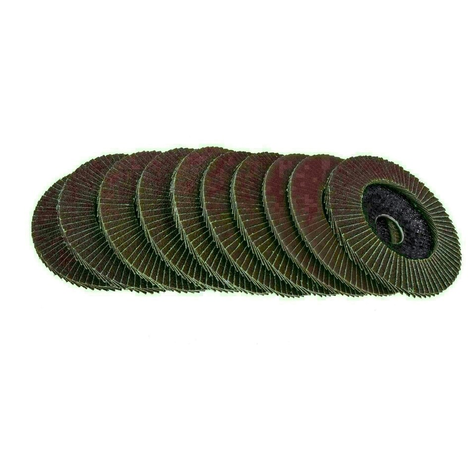image 1 of 4-1/2" 115mm Mixed Grit Flap Flat Discs For Angle Grinders Removal Sanding 200pk
