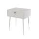 image 1 of Options Saturn 1 Drawer Metal Bedside Cabinet - Painted Finish with Metal Handle and Mid-Century Tapered Legs