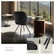 image 4 of Lounge Armchair Living Room Accent Chair 360 Swivel Slim Steel Legs Velvet Fabric  - per piece Black