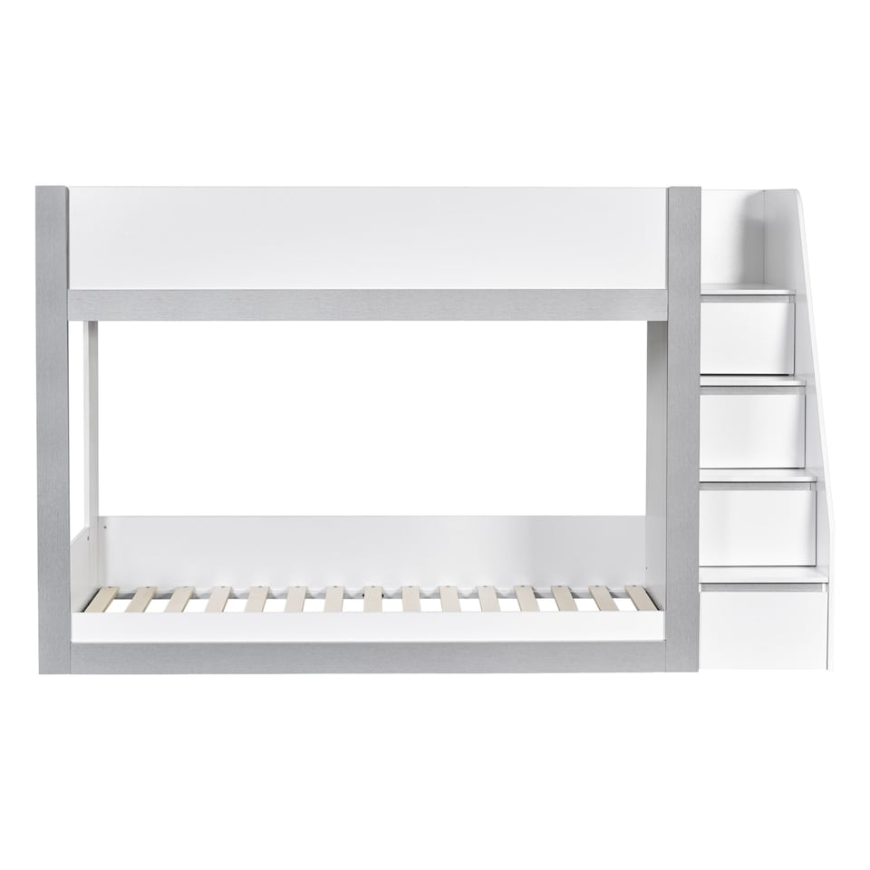 image 1 of Quince Bunk Bed - White and Silver -  Single (90cm)
