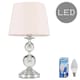 image 3 of ValueLights Gatto Dimmable Polished Silver Table Lamp with Small Pink Tapered Shade and E14 Candle LED 5W Warm White 3000K Bulb