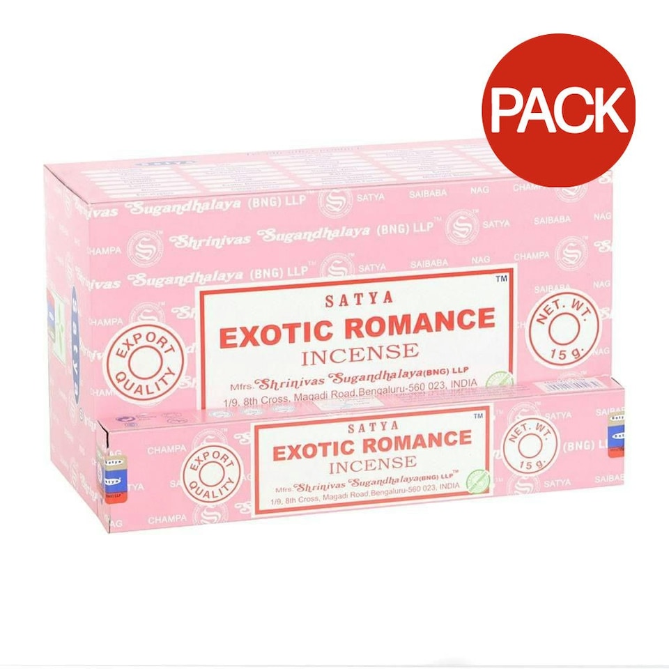 image 1 of Satya Exotic Romance Incense Sticks (Pack of 12) - Brown - One Size