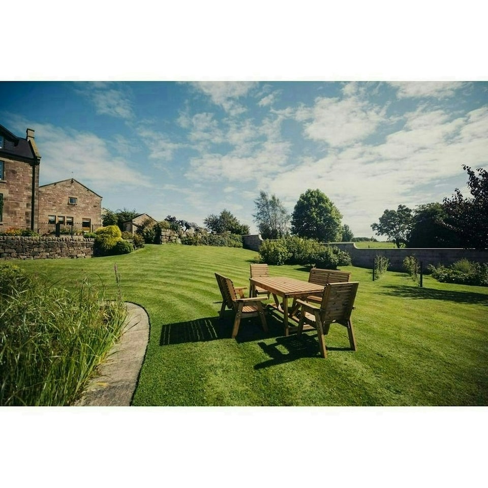 image 1 of Valley 6 Seater Set 2XC 2XB - Timber - L220 x W330 x H95 cm - Minimal Assembly Required - Set of Waterproof Cushions Included