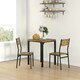 image 7 of HOMCOM 3 Pcs Compact Dining Table 2 Chairs Set Rustic Brown Brown