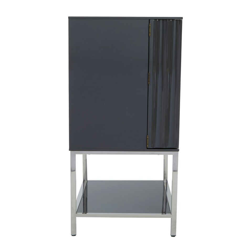 image 1 of Interiors by Premier Grey Hi Gloss Cabinet Grey