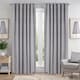 image 1 of Triple Woven Blackout Velvet Ring Top Curtains with Cascading Diamante Studs 168cm x 183cm Silver | Silver | Silver | 1