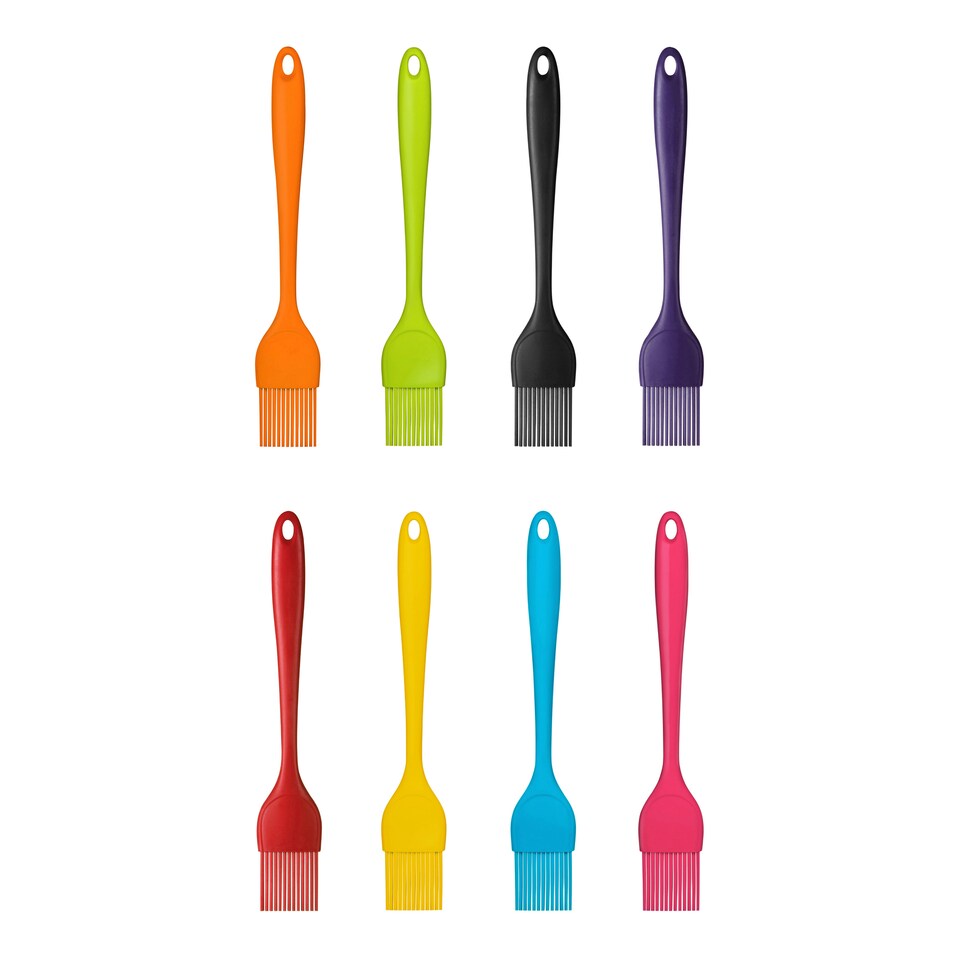 image 1 of Interiors by Premier Hot Pink Pastry Brush, Non-Stick Silicone Brush with Ergonomic Handle, Heat Resistant Up to 240°C, Ideal