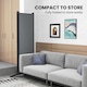 image 7 of Outsunny 4 Panel Folding Room Divider,Portable Privacy Panel for Garden | Grey | Dark Grey | 221L x 50W x 172Hcm | 1