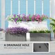 image 6 of Outsunny Set of 2 Hanging Flower Boxes, 50 cm Long, Rattan Look, Grey Grey | Grey