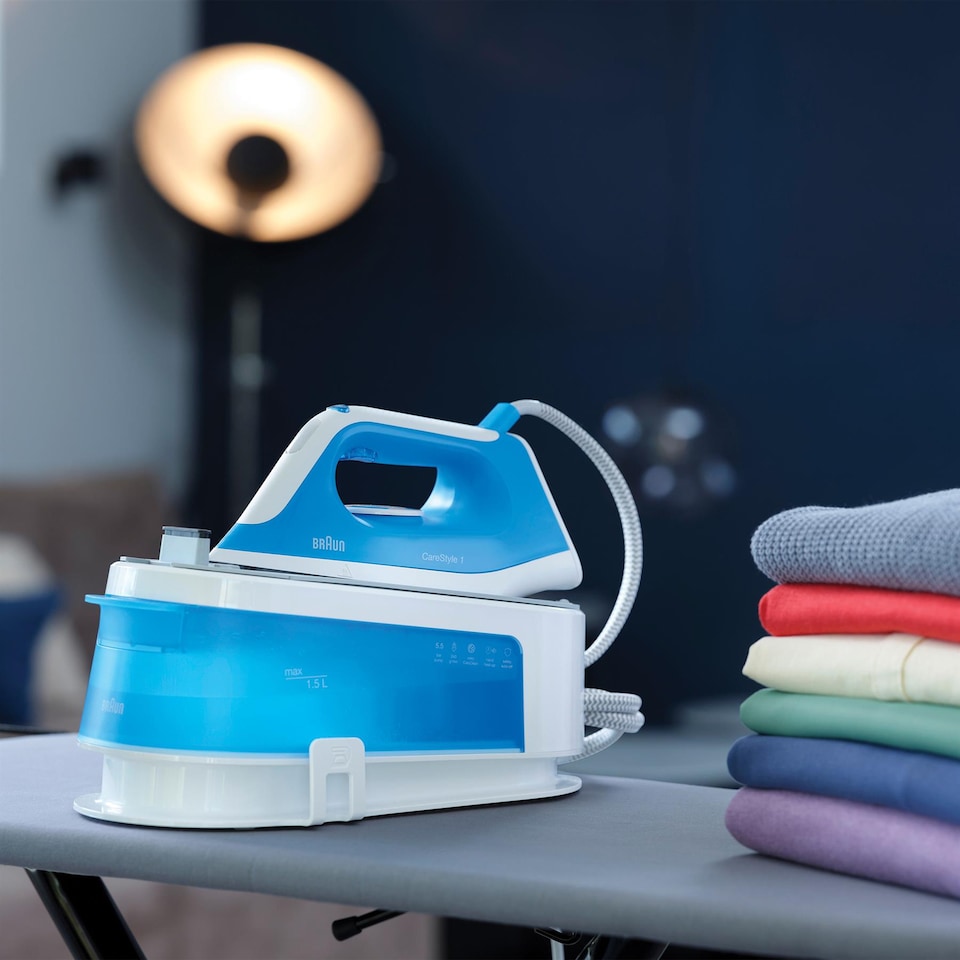 image 1 of Braun 5.5 Bar Carestyle 1 Steam Iron, Blue