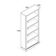image 6 of Corona Premium Tall 5-Shelf Bookcase - Solid Pine Construction with Metal Hardware and Dovetail Detailing | White | White Wax | One Size | 1