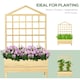 image 6 of Outsunny Wooden Garden Planters with Trellis for Vine Climbing Plants, Natural