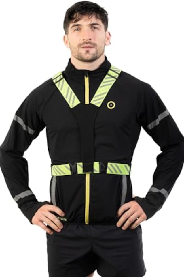 image 1 of Bodylitegear Night Vision Vest, 360 Reflective, Adjustable Waist & Shoulder Straps, Velcro Mount For Light, High Visibility, Safety Gear, Neon Yellow