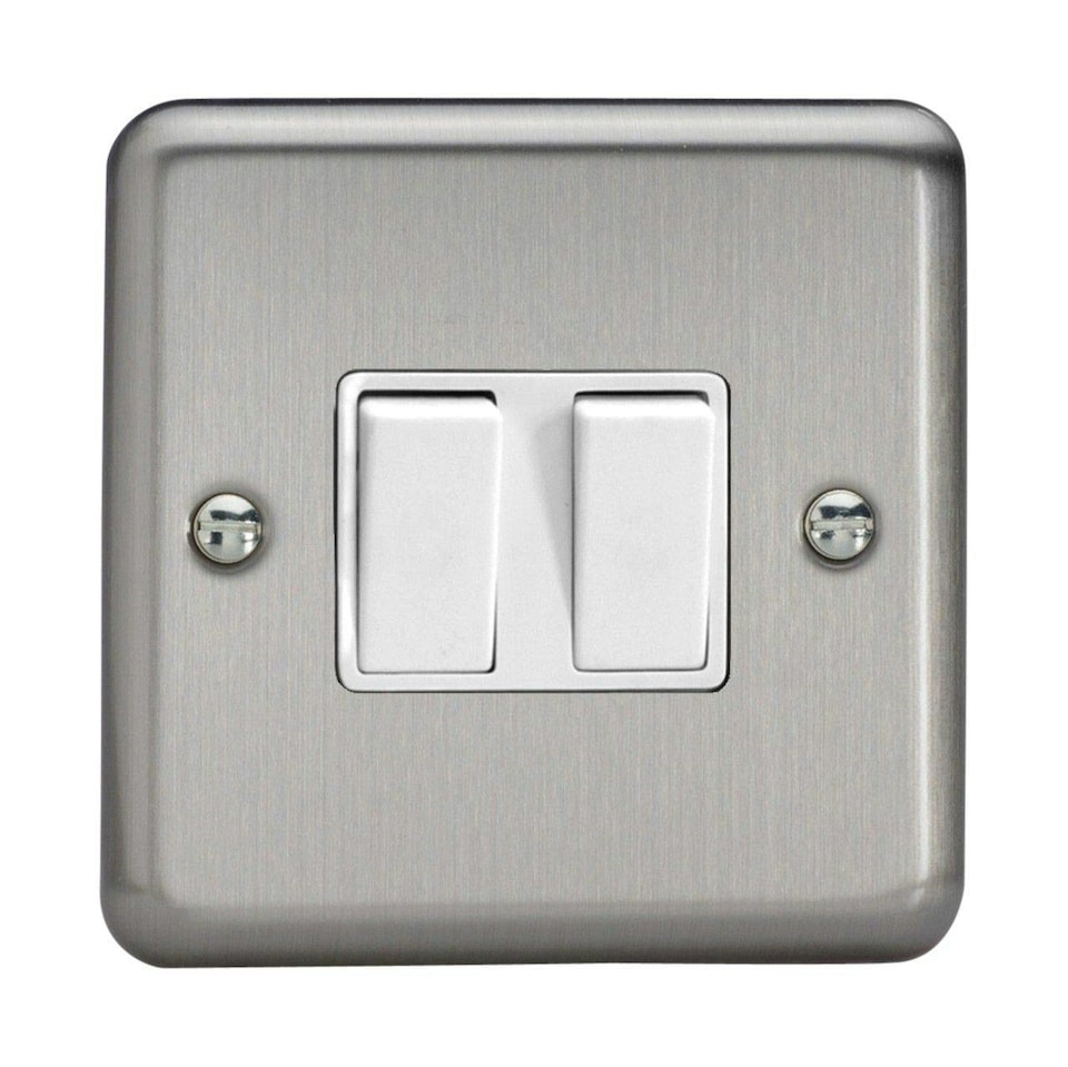 Varilight XS2W Rocker Switches 2-Gang White,86x86x25mm | Multi
