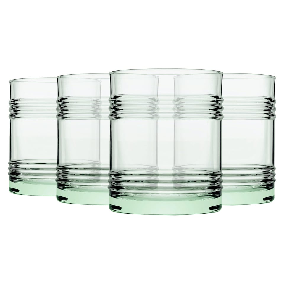 image 1 of Pasabache Aware Tincan Recycled Glass Tumblers - 280ml - Green - Pack of 4