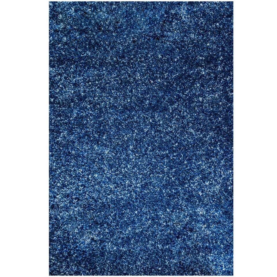 image 1 of KUKOON Navy Blue Mottled Shaggy Living Room Area Rug 80cm x 150cm