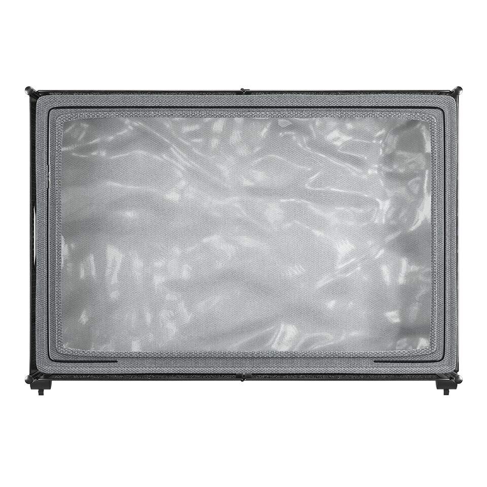 image 1 of Living and Home Under Bed Steel Storage Organizer Basket with Wheels | Black