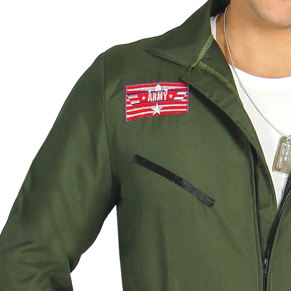 image 1 of Fancy Dress Adult Fighter Pilot - S