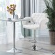 image 2 of HOMCOM Swivel Bar Stool with Extra Large Seat, PU Leather Upholstered Adjustable Barstool with Back, Arm and Footrest, Breakfast Bar Chair for Bistro, Kitchen, White