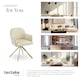 image 7 of Lounge Armchair Living Room Accent Chair 360 Swivel Slim Steel Legs Velvet Fabric  - per piece Cream | Cream/Gold