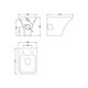 image 5 of Rimless Wall Hung Ceramic Toilet Pan & Soft Close Seat, 355mm