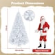 image 4 of Yaheetech 219 cm Tall Hinged Fir Holiday Decoration Artificial Christmas Tree White
