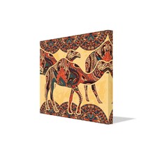 Camel decorated with oriental canvas print (Canvas Print) 76cm x 76cm