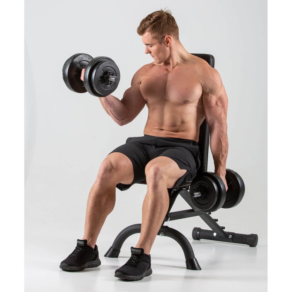 image 1 of HXGN Ultimate Adjustable Flat/Incline/Decline Dumbbell Weight Bench
