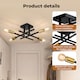 image 5 of Emitto Semi Flush Mount Ceiling Light Fixture Matte Black & Gold 4 Light E27 | Black | Gold