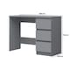 image 2 of FWStyle Stora 3 Drawer Dressing Table - Matt Dark Grey Grey