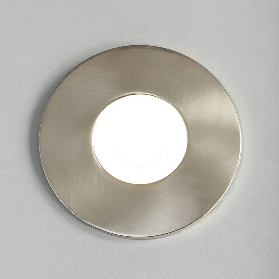 image 1 of BHS Nate LED Fixed Fire Rated IP65 Recessed Spotlight | Silver | Satin Nickel | 1