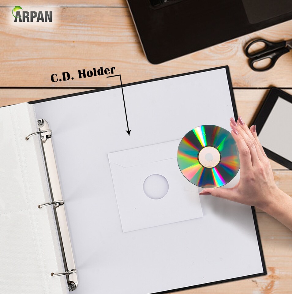 image 1 of ARPAN Large 3-Ring Binder Photo Album Holds 500 Photos 6x4" (10x15cm) – Slip In Pocket Picture Album for Wedding, Baby, Birthday, Family & Travel Memories