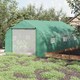 image 2 of Outsunny 4.5 x 3 x 2m Outdoor Tunnel Greenhouse w Roll Up Door 6 Windows Green