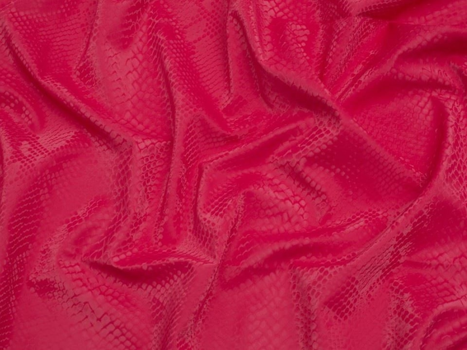 Minerva Core Range Pink Snakeskin Activewear Lycra Four Way Stretch Knit Fabric for Dressmaking, 140cm / 55" Wide - per metre