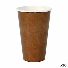 Set of glasses Algon Disposable Cardboard kraft paper 35 Pieces 350 ml (20 Units) N/A